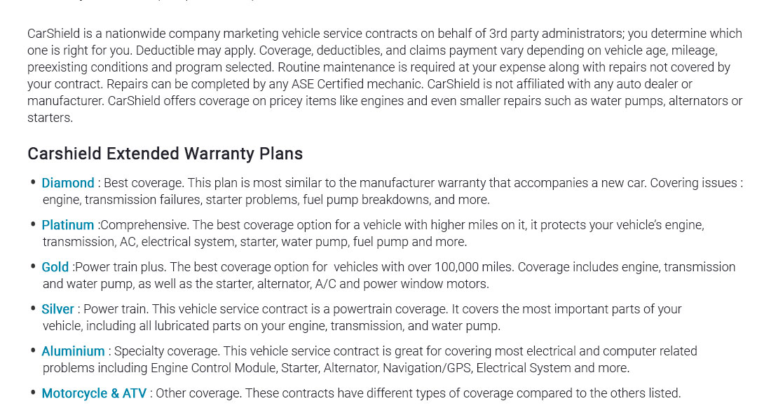 best extended car warranty in california